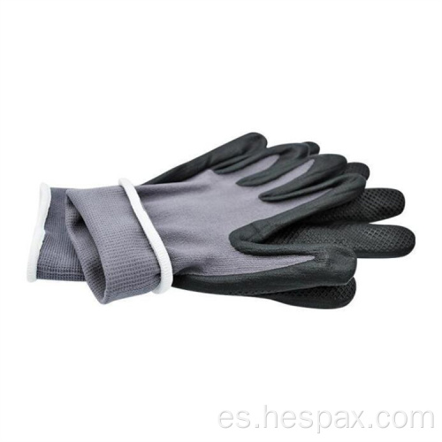 Guantes de seguridad de nitrilo de espuma Hespax 15G Comodidad transpirable